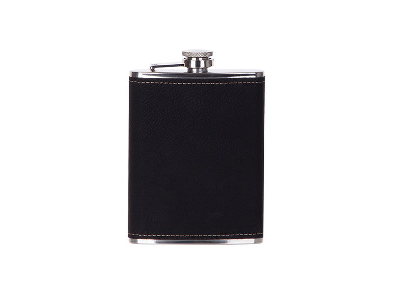 Engravable 8oz Stainless Steel Flask with PU Cover - Pack of 10 - Joto Imaging Supplies Canada
